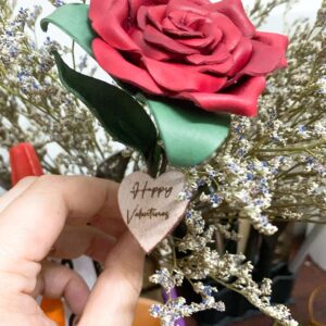 手染皮革玫瑰花